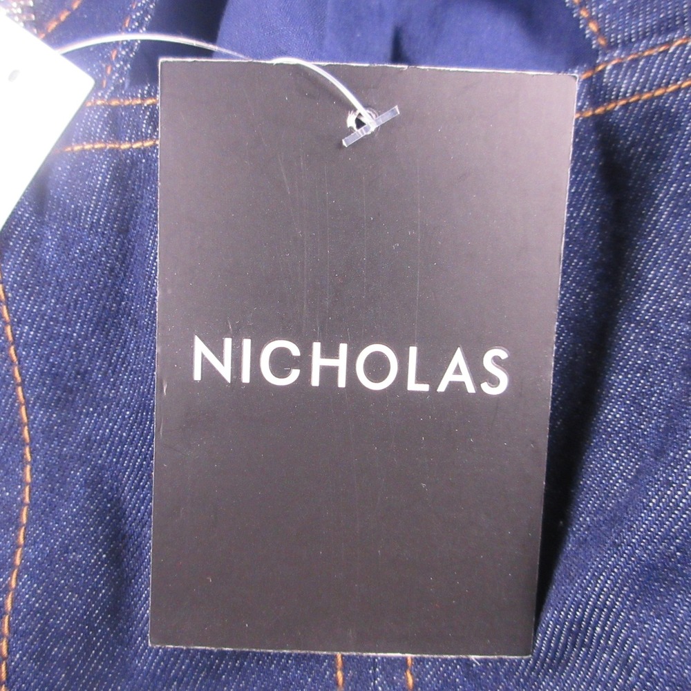 Nicholas Dress Womens 0 Blue Denim Andri Utility Apron Mini Belted Zip - Picture 7 of 12